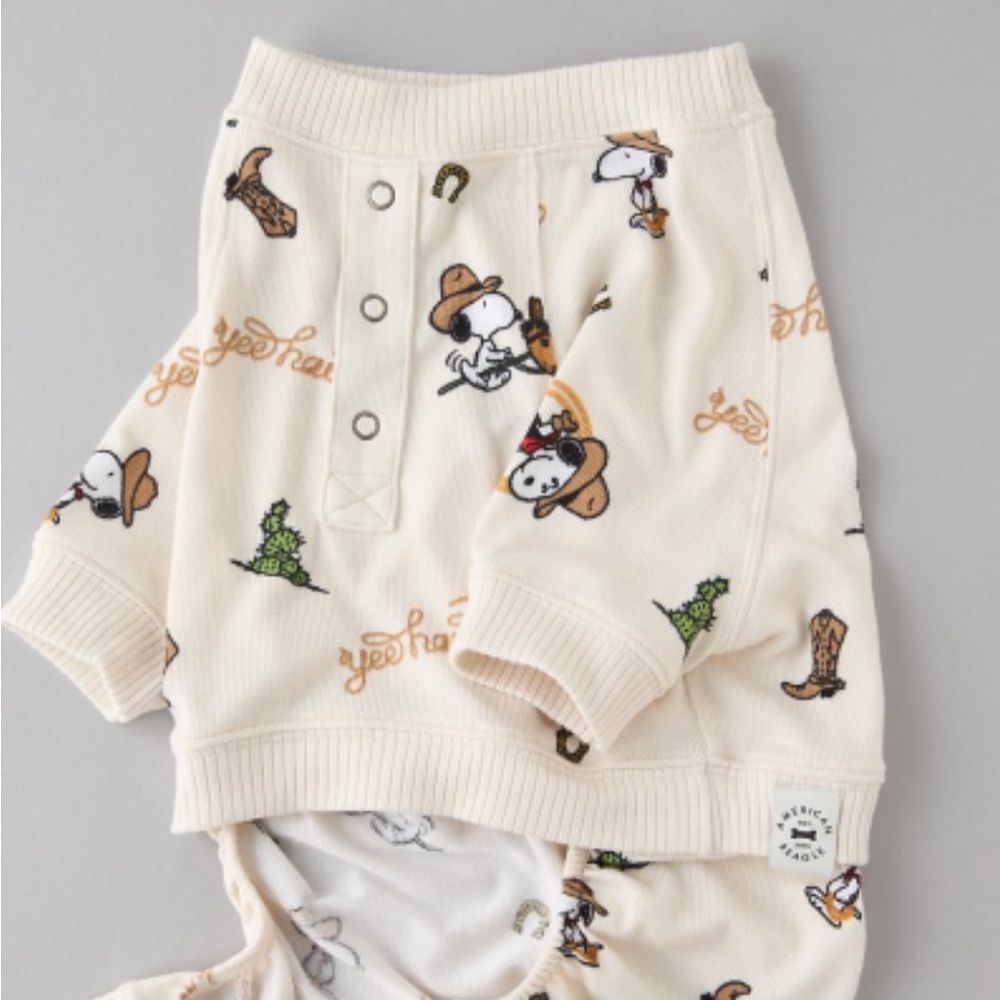American Eagle Outfitters Cream Dog Shirt